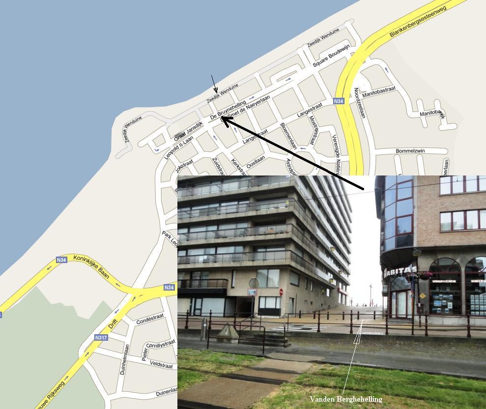 ligging appartement met zicht op de Vanden Berghehelling
