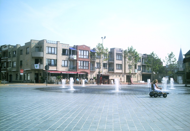 het marktplein in Wenduine
