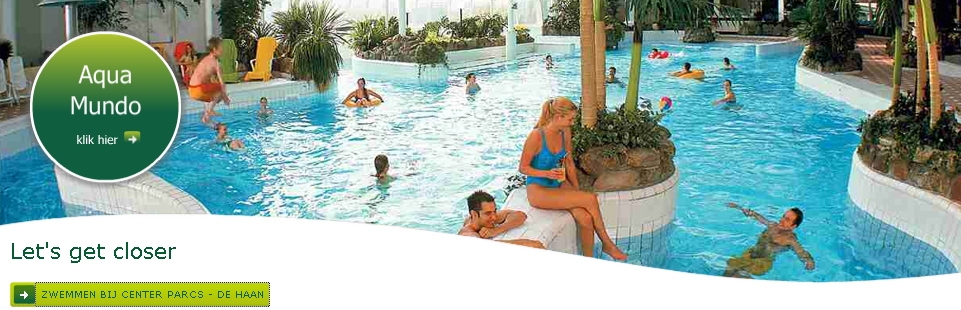 Zwemmen in het Aqua Mundo zwembad van Center Parcs